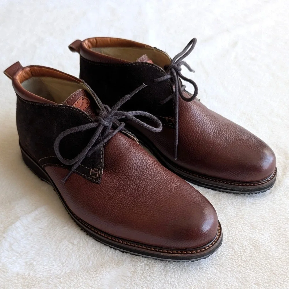 Tommy Bahama Elijah Men's Brown Leather Suede Chukka Boots Size 7.5 M